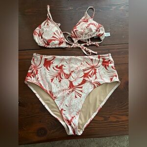 Old Navy Hawaiian Print Bikini